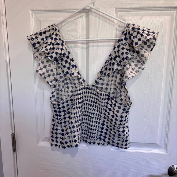 Madewell Shibori-Print V-Back Top - Picture 8 of 10